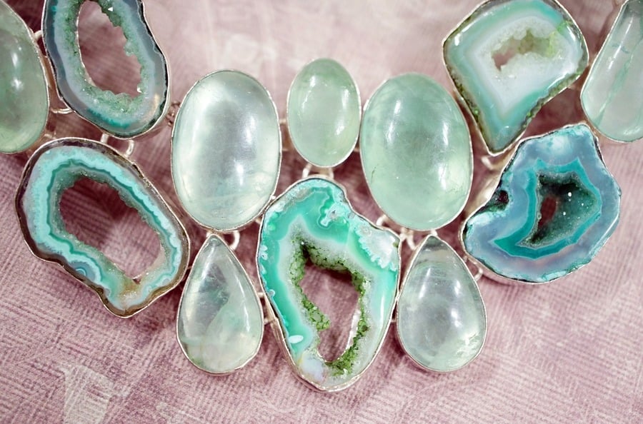 Druzy crystal necklace