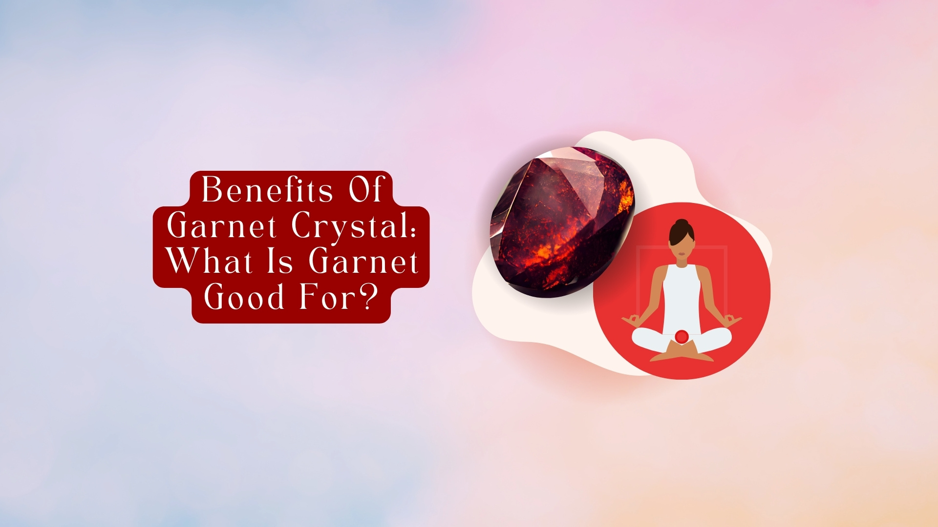 Garnet Pendant Necklace,Natural Red Garnet Crystal For Women