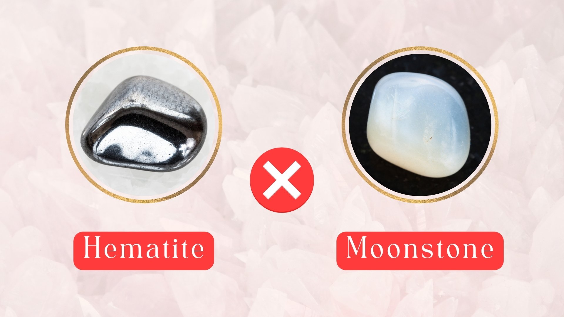 Hematite and Moonstone